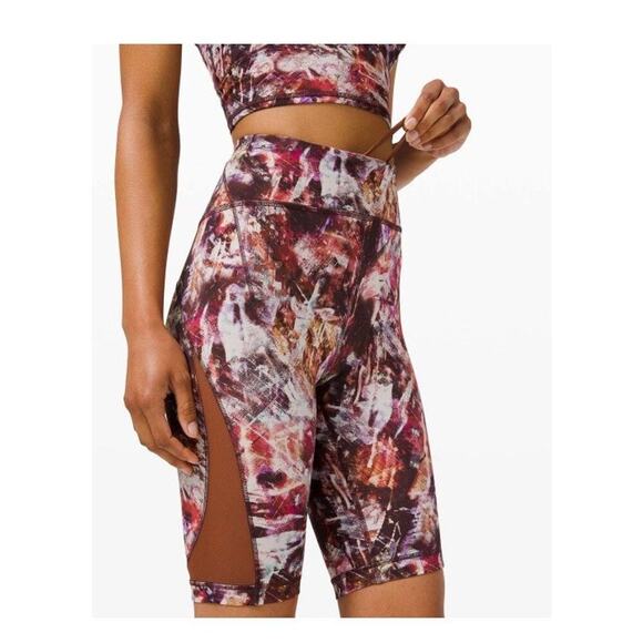 Lululemon Everlux and Mesh Short Sz 4 New 10" Urbantricity Multi Dark - Picture 1 of 8